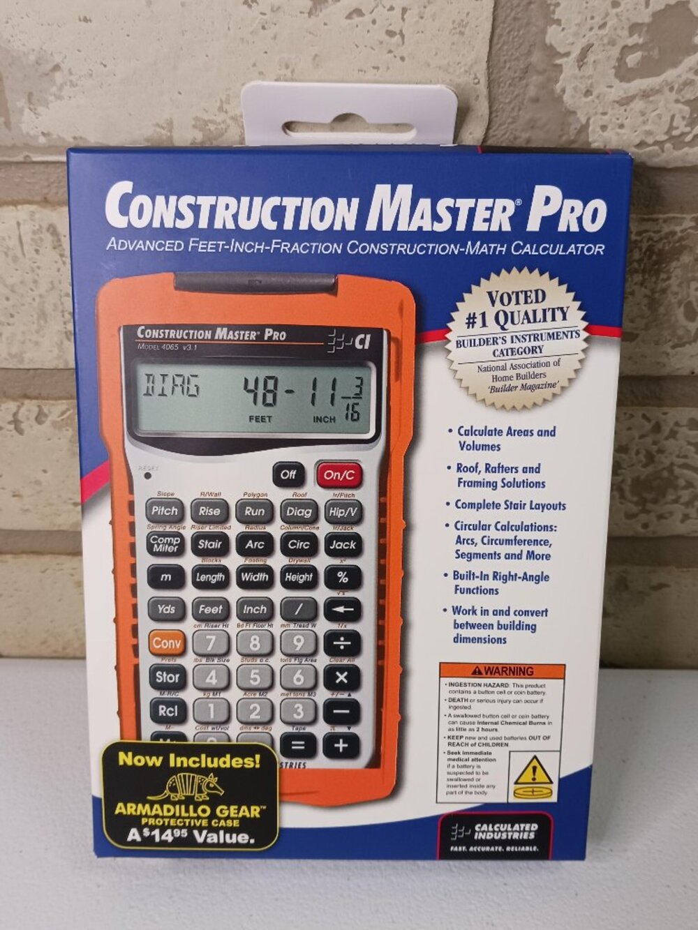 Construction Master Pro Calculator Includes Armadillo Case Calculated Industries